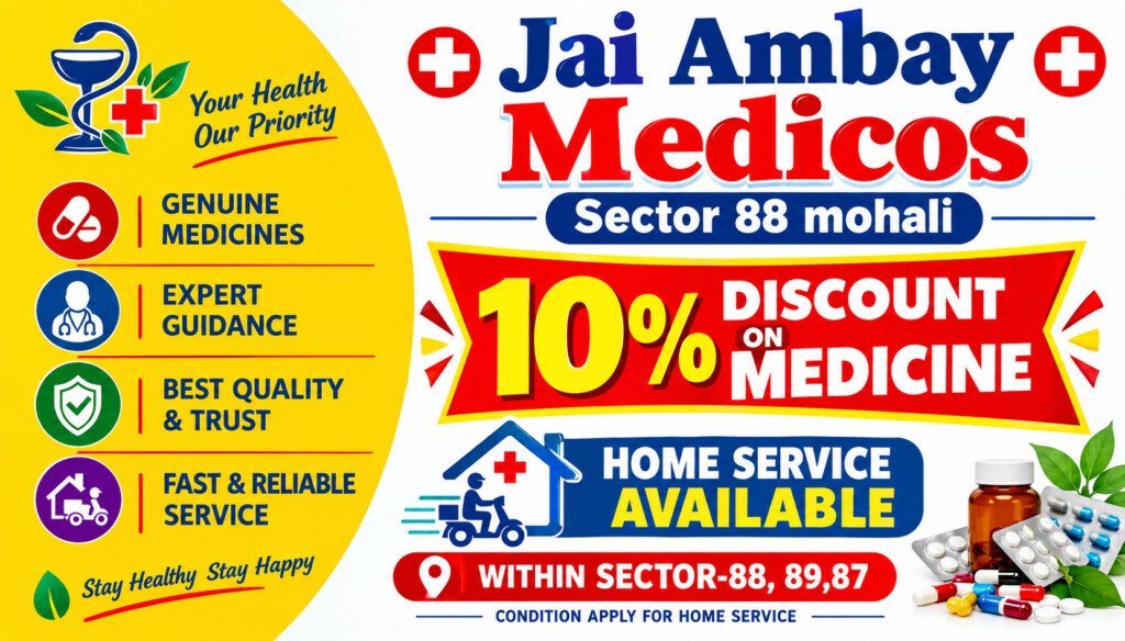 Get 10 % Discount on medicine 88,Mohali