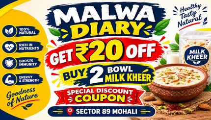 Malwa Dairy Get 20/Rs Discount
